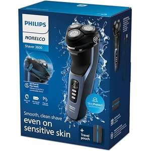 Afeitadora Eléctrica Recargable Húmeda/Seca, Recortadora de Triple Cuchilla, Afeitadora Rotatoria Inalámbrica, Impermeable IPX7, Bolsa de Almacenamiento de Repuesto - Product Image 1