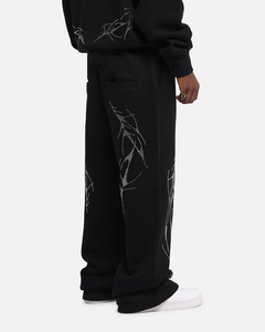 Pantalones Deportivos de Lona con Pedrería para Hombre, Cintura Elástica, Corte Medio, Bajo MOQ, Precio Bajo, Alta Calidad, Servicio OEM, Logotipo Personalizado - Product Image 4