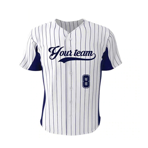 Jersey de béisbol de poliéster 100% de alta calidad, camisetas de equipo personalizadas con estampado de costura lisa, conjunto transpirable para equipos deportivos - Product Image 1