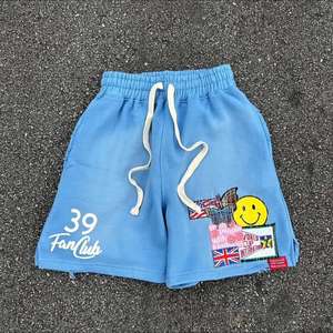 Offre Spéciale en gros personnalisé hommes Shorts 100% coton solide respirant taille élastique Fitness Streetwear usine directe - Product Image 4