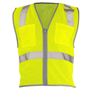 เสื้อกั๊กนิรภัยแบบกดมีซิปสะท้อนแสงเสื้อกั๊กนิรภัยสำหรับใส่ทำงานออกแบบได้ตามที่ต้องการ - Product Image 2