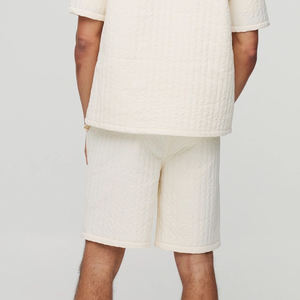 กางเกงขาสั้นผู้ชายทรงหลวมผ้าไนลอนแบบควิลท์ ความยาวปานกลาง สไตล์ลำลองเรียบง่าย ทรงโอเวอร์ไซส์ สวมใส่สบาย ราคาโรงงาน ปี 2026 - Product Image 5