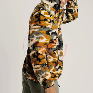 Winter Casual Men's <b>Sherpa</b> Fleece Hoodies-Customized Color & Logo Eco-Friendly Breathable - Product Image 2