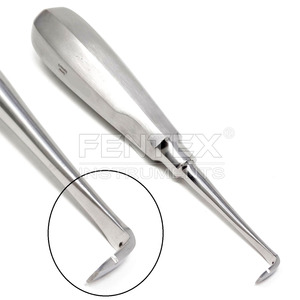 Couronne dentaire Séparateur Ascenseurs 4mm Coudé, Acier Inoxydable - Product Image 1