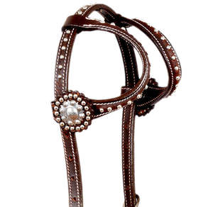 Vente en gros de haute qualité Western une oreille Headstall usiné à la main sculpture sur cuir équitation produit équestre - Product Image 1