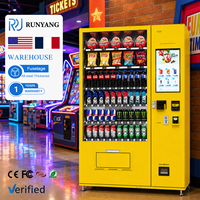 Máquina Expendedora Combinada RUNYANG Personalizada con Pantalla Táctil para Snacks y Bebidas, Operada con Monedas, para Alimentos y Bebidas