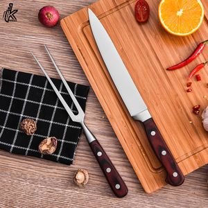 Juego de cuchillos y tenedor para tallar, juego de cuchillos para barbacoa con mango de madera, 2 uds. - Product Image 2