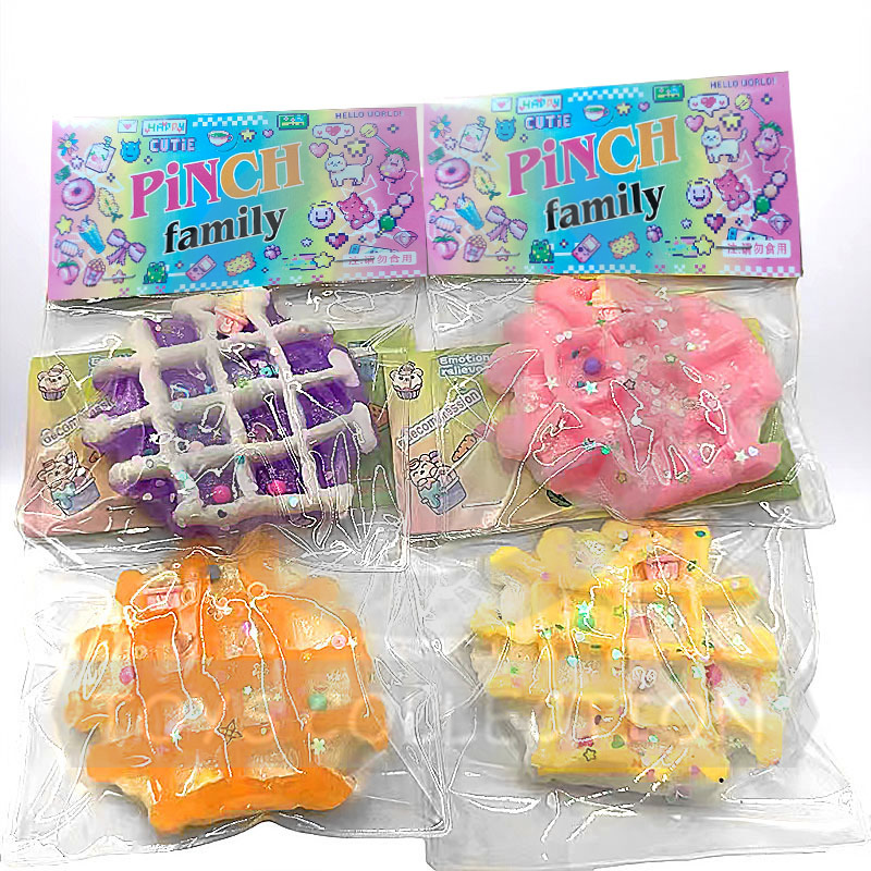 Custom Taba Squishy Mochi Toys Population Waffle Mochi With Glitter Decompression Figdet Toys Sticky Squishy Toy