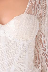 Robes de mariée de haute qualité 2024 broderie blanche de mariée avec paillettes et doublure en satin vêtements de fête nouvelle robe de mariée - Product Image 5