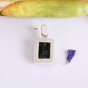 Colgante de piedra de moldavita de piedras naturales, colgante de Plata de Ley 925 de oro amarillo, joyería hecha a mano, regalo para ella, joyería al por mayor - Product Image 4