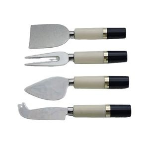 Ensemble unique de couteaux à fromage en acier inoxydable avec manche en bois doré Ensemble de service à fromage de qualité supérieure - Product Image 6