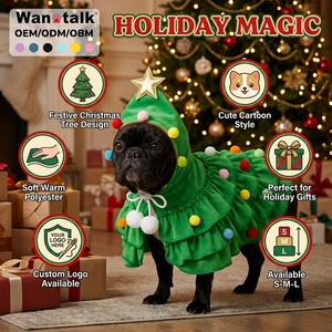 Wan Talk Automne Hiver – Nouvelle <span class=keywords><strong>Cape</strong></span> Chaude Créative en Polyester Bicolore pour Chats et Chiens – Vêtements Personnalisés pour Animaux de Compagnie pour les Fêtes - Product Image 3