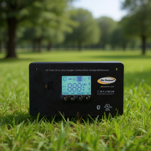 Contrôleur de charge solaire numérique MPPT Go Power 30A avec écran LCD, double port USB, Bluetooth, certifié UL et RoHS - Product Image 3