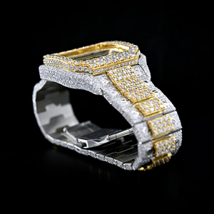 Haut de gamme luxe Bling plein diamant VVS Moissanite acier inoxydable montre mécanique Hip Hop glacé mode Style d'affaires - Product Image 2