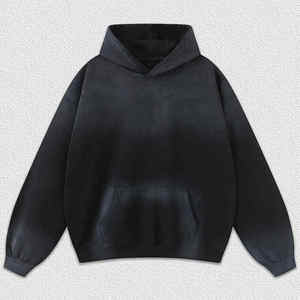 Sudadera con Capucha para Hombre, 100% Algodón, Lavado Ácido, Estilo Oversize, Hombros Caídos, Cuello Redondo, Invierno, Color Sólido, Personalizable con Letras - Product Image 4