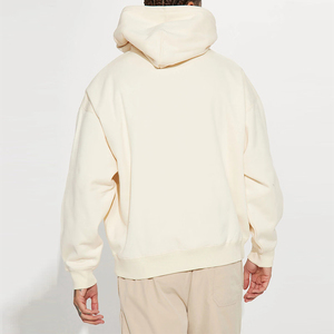 Vente en gros de sweat-shirts à capuche unisexes en molleton 100% coton, surdimensionnés, logo personnalisé, sans cordon de serrage - Product Image 3