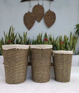 Conception de cercle de bac de rangement multifonction en jonc de mer naturel écologique fabriqué à la main élégant pour la décoration de stockage domestique intérieure - Product Image 4