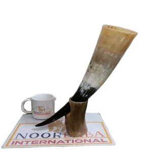 Luxe Viking sculpté verre ange fabriqué à la main poli corne de buffle corne à boire artisanat de noël décor nautique artisanat naturel - Product Image 1