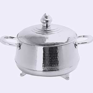 <b>Top</b>-Selling Round Gold Plated Hot Pot with Stainless Steel Casserole Premium Quality for Upscale Dining and Food Service - Product Image 3