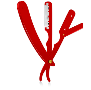 ANAAIF-Maquinilla de afeitar profesional de acero inoxidable 100% con borde recto, paquete de 100 cuchillas para depilación corporal, peluquero, belleza personal - Product Image 1