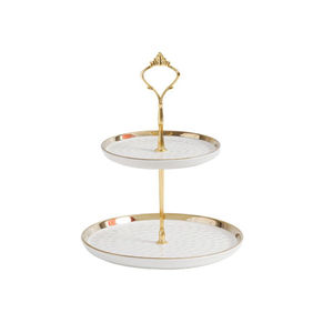 Soporte para Pastel de Metal de 2 Niveles, Hecho a Mano, con Diseño Floral Elegante, Exhibición de Postres, Decoración de Hogar de Lujo a un Precio Razonable - Product Image 5