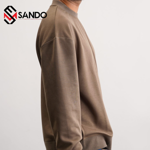 Sudadera con capucha de gran tamaño para hombre de alta calidad, Sudadera ligera de algodón con 3D personalizado para diseño de hombros caídos con estampado de hojaldre - Product Image 2