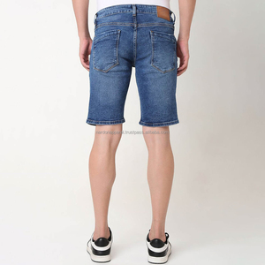 Nardon Apparel Eco-Friendly Sporty Custom <b>Men's</b> Summer <b>Jeans</b> Shorts Breathable Loose <b>Wide</b> <b>Leg</b> Mid Waist Solid Pattern Woven - Product Image 2