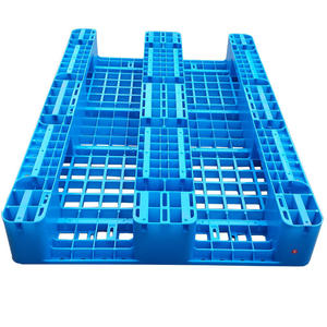 Palette en plastique robuste Euro HDPE, durable, à mailles, pour entrepôt, empilable, 3 roulettes, palette en plastique renforcée - Product Image 2