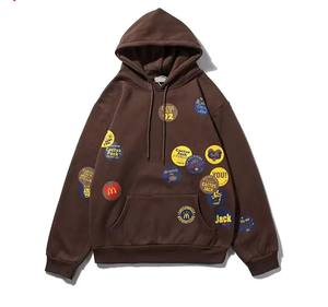 เสื้อฮู้ดแบบสวมศีรษะใช้ได้ทุกเพศเสื้อผ้าผู้ชายพิมพ์ลายพัฟคอตตอน100% ดีไซน์ใหม่ - Product Image 2