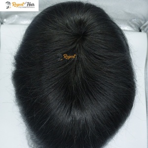 REGENT Full Cap Homme/Femme Toupet Avec Cheveux Humains Noués À La Main Trame Vague Naturelle Droite Stock Disponible pour la Vente en Gros - Product Image 5