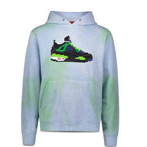 Sweat à capuche en coton épais multicolore pour hommes, OEM ODM américain, sweat à capuche en éponge française écologique, tous imprimés - Product Image 3