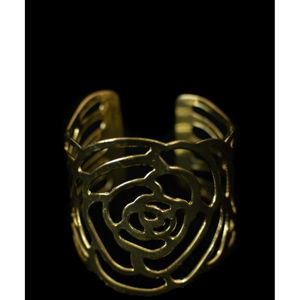 Servilletero de oro rosa de lujo elegante diseño Floral soporte de tejido de Metal Decoración de mesa moderna para bodas y comedor - Product Image 4