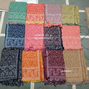 Chales de invierno de lana de Yak con estampado de Paisley, bufandas, diseño Floral, accesorios Unisex largos de moda para el invierno de la India, estampado mixto - Product Image 1