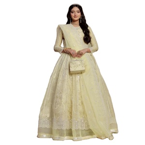 Venta al por mayor de vestidos paquistaníes de marca original Organza trajes de 3 piezas por Motis moda india y pakistaní ropa de diseñador pesado - Product Image 1