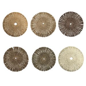 Tovaglietta Intrecciata a Mano in Carta e Poliestere, Diametro 38 cm, Colore Cioccolato Naturale - Riutilizzabile e Lavabile per Casa, Matrimoni e Feste - Product Image 1