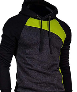 เสื้อมีฮู้ดผ้าฟลีซของผู้ชายผ้าฝ้าย100% ถักทอแบบเรียบ - Product Image 1