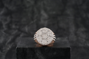 Bague Hip Hop de luxe pour homme en or 10K 14K 18K Alphabet arrondi avec diamants à la mode Moissanite VVS glace naturelle classique pour mariages - Product Image 4