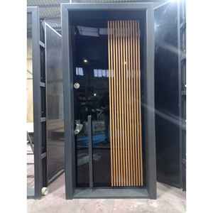 Porte en acier contemporaine ABSDOOR SERA, certifiée ISO, isolée thermiquement, forte sécurité, placage PVC, entrée de cuisine, école, Turquie - Product Image 3