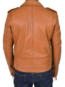 Vestes en cuir personnalisables pour hommes de High Street Ceinture teintée de couleur unie Poches à glissière noires Motif de lettres Service OEM Pakistan - Product Image 3