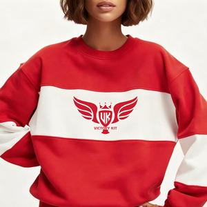 เสื้อสเวตเชิ้ตคอกลมพิมพ์ลายสกรีนไหล่ผ้าฟลีซผ้าฝ้าย100% สำหรับฤดูหนาว - Product Image 2