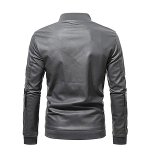 Customized Best Design High Quality Stand Collar <b>Men</b> <b>Leather</b> <b>Jacket</b> New Fashion Genuine <b>Leather</b> <b>Jackets</b> for <b>Men</b> - Product Image 3