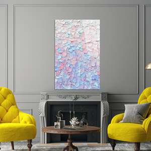 งานศิลปะติดผนังกระจกสีม่วงสุดหรู: งานศิลปะบนผ้าใบพิมพ์ลายสำหรับการตกแต่งสไตล์โมเดิร์น, งานศิลปะกระจกนิรภัย - Product Image 1