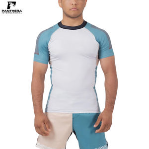 OEM diseño personalizado MMA BJJ manga corta y larga Raglan Flow Rashguard para hombres transpirable Logo BJJ camisa fabricante - Product Image 4