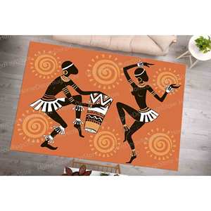 Tapis de femme africaine, tapis de couple africain, tapis de fille africaine, tapis en chenille - Product Image 2