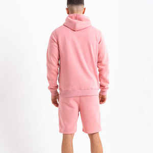 Conjuntos de ropa para hombre 2025, Sudadera de cuello redondo de color liso y conjunto corto, ropa informal para hombre, conjunto de pantalones cortos para hombre - Product Image 2