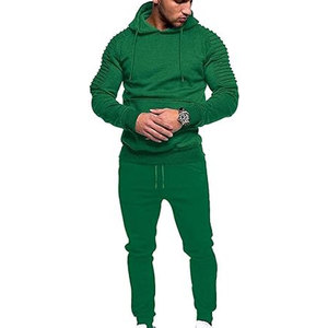 Survêtement d'hiver grande taille pour hommes, 100% coton, haute qualité, personnalisable avec logo, épais, respirant, décontracté, couleur unie - Product Image 1