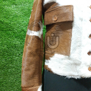 เสื้อแจ็กเก็ตหนังวัวแท้2025ผมจริงดีไซน์ใหม่ล่าสุด - Product Image 4