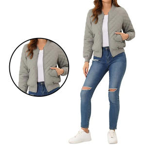 Chaqueta de béisbol de alta calidad para mujer de otoño 2025 con logotipo personalizado prendas de vestir exteriores de béisbol informales largas de poliéster - Product Image 4