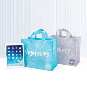 Non-woven Fabric Shopping <b>Bag</b> with Hook & Loop Closure Customizable Size - Product Image 2