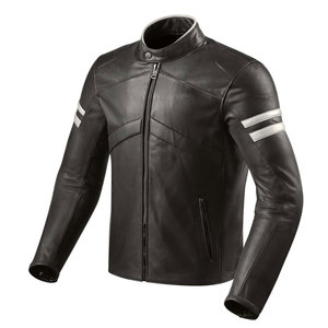 Blouson de moto en cuir Racer avec un design inspiré, une finition en cuir de qualité supérieure et une intégration de sécurité moderne. - Product Image 1